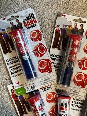 Big Bang Theory Rock Paper Scissors Dice Game (Lot of 5) Stocking Stuffers